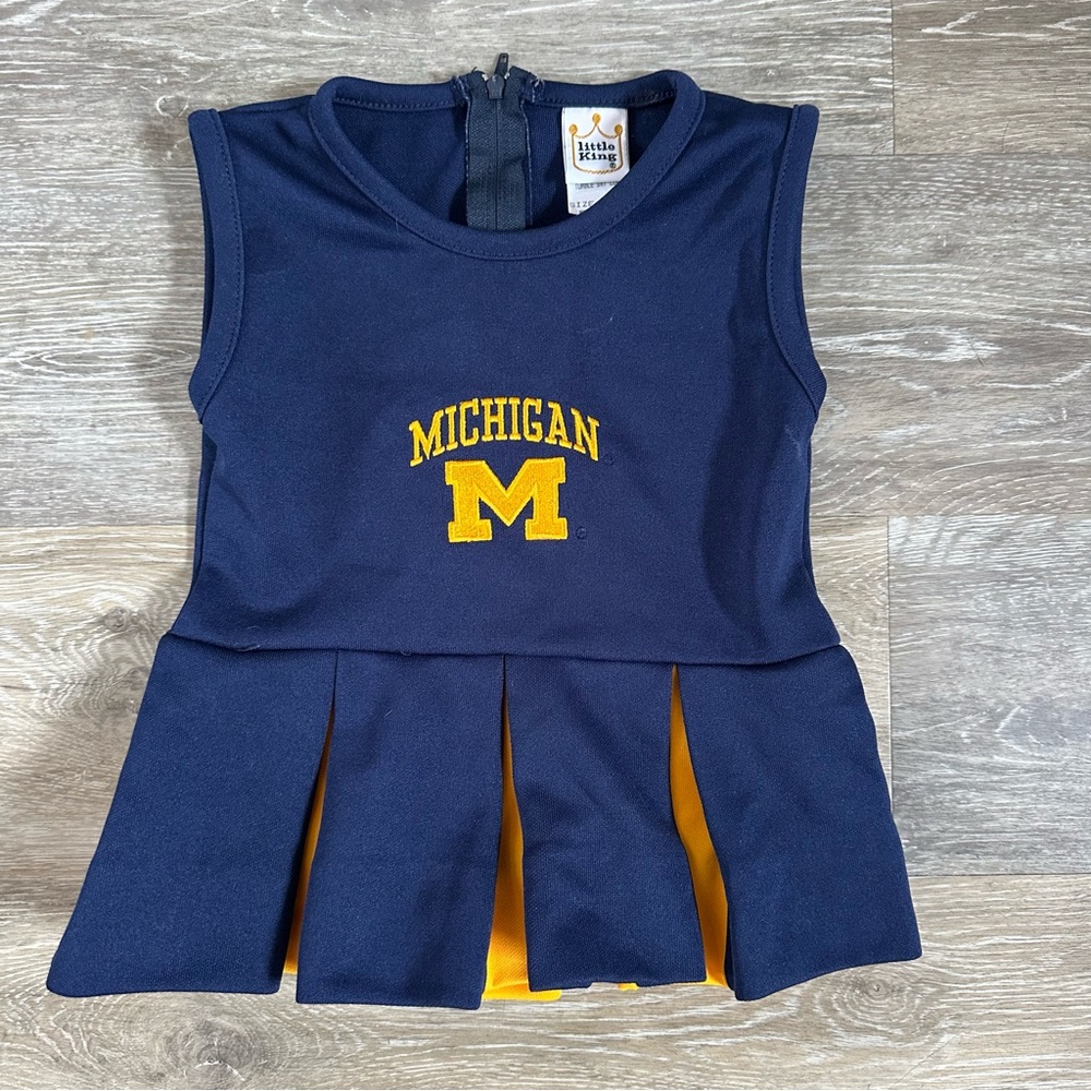 Vintage Little King University Of Michigan girls cheerleader jersey sz 12m Usa